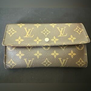 Louis Vuitton Brown and Gold Monogram wallet